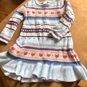 Gymboree fox fair aisle sweater dress